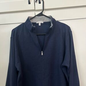 Peter Millar Men's Blue Zip-Up Sweater